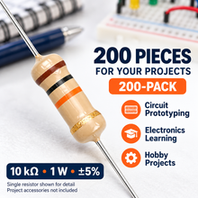 Load image into Gallery viewer, Carbon Film Resistors 5% 1W 10K Ohms - 200 Packs
