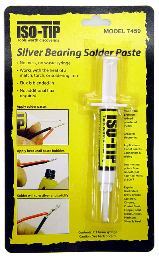 ISO-TIP 7.1 Gram Tube Silver-Bearing Solder Paste, Approx. 2% Silver and 98% Tin (7459)