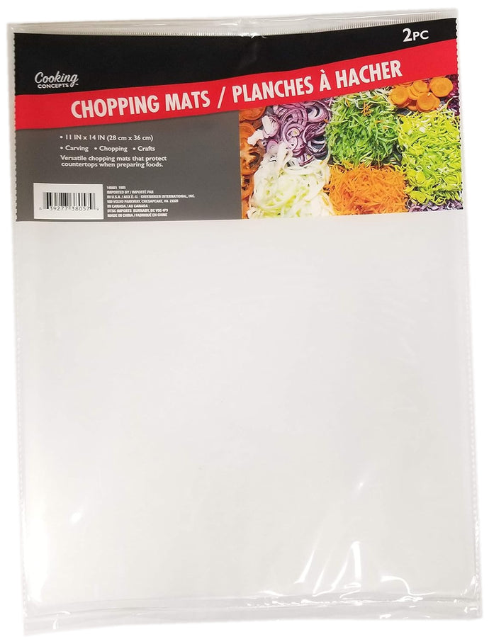 2 Pack 11-inch x 14-inch Chopping Mat - Suitable for Preparing Foods or Crafting