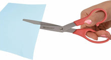 Load image into Gallery viewer, Westcott 8-inch All-Purpose Bent Scissor, Red Handle (10703)
