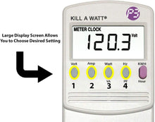 Load image into Gallery viewer, P3 Kill A Watt Electricity Usage Monitor with Large LCD Display (P4400)
