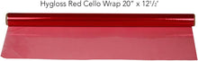 Load image into Gallery viewer, Hygloss Red Cellophane Wrap, 12½ Foot Roll, 20&quot; Width (71502)
