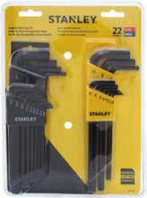 Load image into Gallery viewer, STANLEY Hex Key Set, Long Arm, SAE &amp; MM, 22-Piece (85-753)

