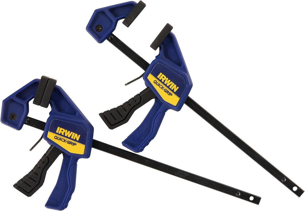 IRWIN 2 Pack QUICK-GRIP Bar Clamps for Small Craft Projects, One-Handed, Micro, 4-1/4
