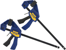 Load image into Gallery viewer, IRWIN 2 Pack QUICK-GRIP Bar Clamps for Small Craft Projects, One-Handed, Micro, 4-1/4&quot; (1964747)
