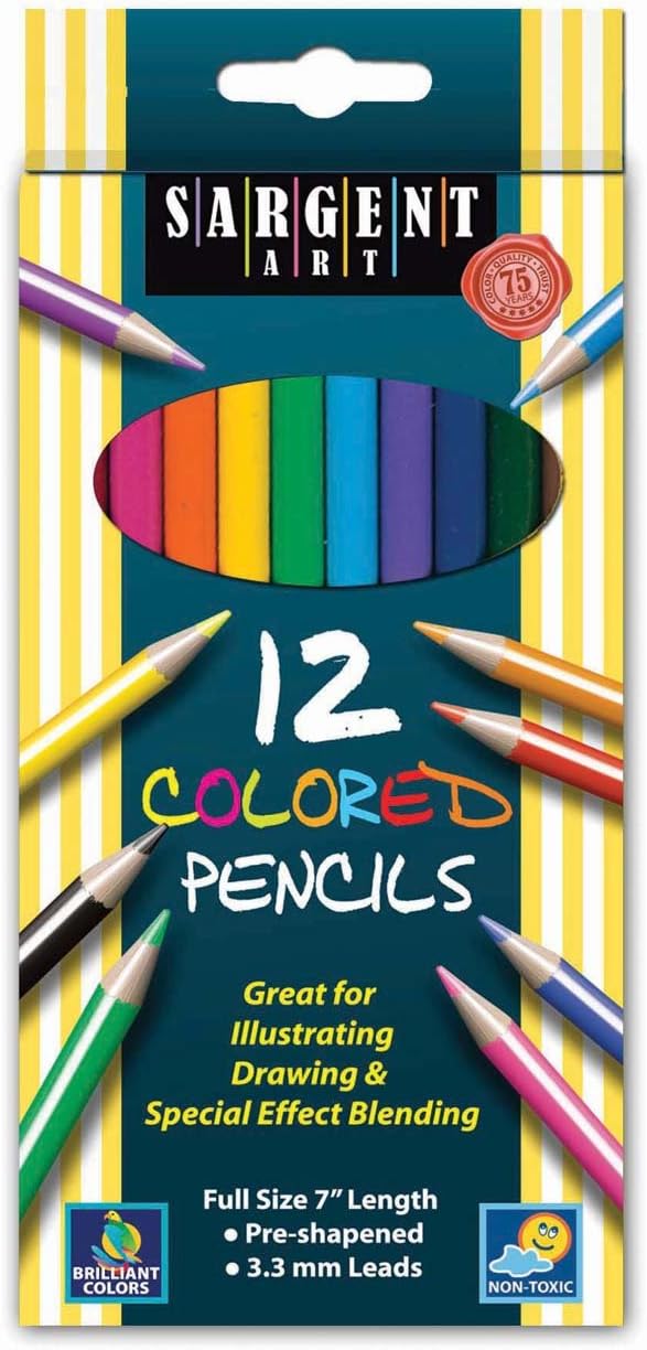 Sargent Art 12-Count Assorted Colored Pencils (22-7212)