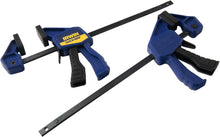 Load image into Gallery viewer, IRWIN 2 Pack QUICK-GRIP Bar Clamps for Small Craft Projects, One-Handed, Micro, 4-1/4&quot; (1964747)
