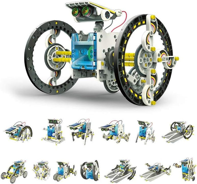 Elenco SolarBot.14, Transforming Solar Robot Kit, STEM Learning Toy for Ages 10+ (TTG615)