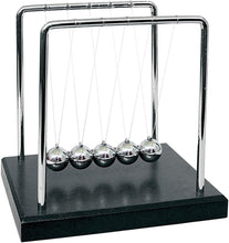 Load image into Gallery viewer, Newton&#39;s Cradle Art in Motion, 1 Inch Balance Balls - Black Wooden Base
