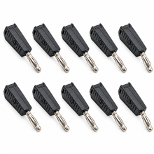 Load image into Gallery viewer, Black Stackable 4mm Banana Plug Connector for Building or Repairing Test Leads - 10 Packs
