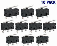 Load image into Gallery viewer, Micro Limit/Snap Switch, SPDT, 5A @ 250V AC, Solder Leads - 10 Pack
