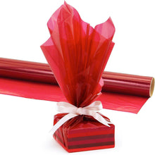 Load image into Gallery viewer, Hygloss Red Cellophane Wrap, 12½ Foot Roll, 20&quot; Width (71502)
