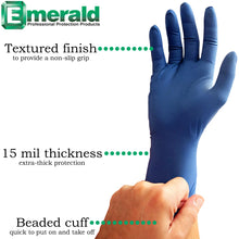 Load image into Gallery viewer, Total Max Hi-Risk 50 Count SIZE MEDIUM Powder-Free Latex Gloves, 15 Mil
