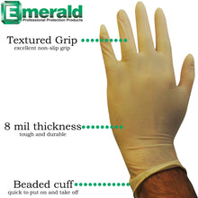 Load image into Gallery viewer, 1,000 Count SIZE MEDIUM Powder-Free High Risk Food Grade Latex Gloves, 8 Mil, Textured Grip
