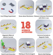 Load image into Gallery viewer, Electricity and Magnetism Kit Experiments STEM Science Kit for Kids, Electromagnetism Circuit Learning Set School Lab Physics Educational Toys, Birthday Gift for Boys Girls Age 8-16 Year Old
