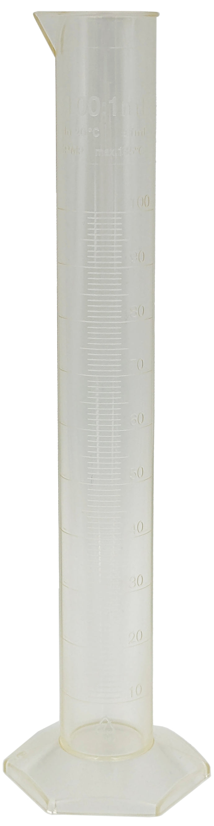 Kartell 100mL PMP Graduated Cylinder with Pentagon Base, 100:1