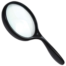 Load image into Gallery viewer, SE Ergonomic Handheld Magnifier, 4-inch Diameter Glass Lens, 2x Magnification (MH2117-4)
