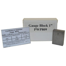 Load image into Gallery viewer, 1-inch Gauge Block with AS-1 Grade Inspection Certificate, Steel Rectangle, 1"
