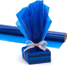 Load image into Gallery viewer, Hygloss Blue Cellophane Wrap, 12½ Foot Roll, 20&quot; Width (71506)
