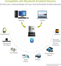 Load image into Gallery viewer, Kinivo Bluetooth USB Adapter for Windows 11 / 10 / 8.1 / 8, Linux, or Raspberry Pi - Bluetooth 4.0 Class 2 (BTD-400)
