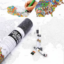 Load image into Gallery viewer, Coloring Poster- World Map
