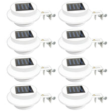 Load image into Gallery viewer, 8 Pack Outdoor LED Solar Lights with Brackets - Water Resistant, Automatic On at Night / Off at Sunrise
