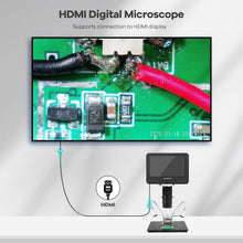 Load image into Gallery viewer, Andonstar AD246S-M HDMI Digital Microscope 2000x for Adults, 3 Lens 2160P UHD Video Record, 7 Inch LCD Soldering Microscope for Electronics Repair, Error Coins, Pro Boom Arm Stand, Windows Compatible
