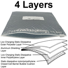 Load image into Gallery viewer, SCS 50 Pack 9&quot; x 12&quot; Resealable Cushioned Static Shielding Bags, Lightweight ESD Protective Packaging, Made in USA

