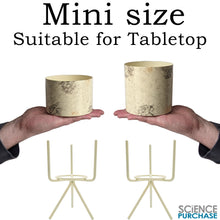 Load image into Gallery viewer, Set of 2 Different Size Off-White Marbled Tabletop Indoor Mini Planters with Stands - Includes 30 Ounce and 20 Ounce Pot for Small Plants
