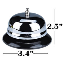 Load image into Gallery viewer, Pack of 4 Classic Metal Service Bells, Black Plastic Base
