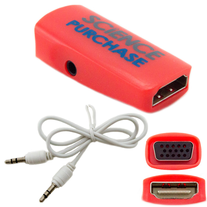 HDMI Female to VGA Female Adapter with 3.5mm Audio Output Jack F/F Adapter