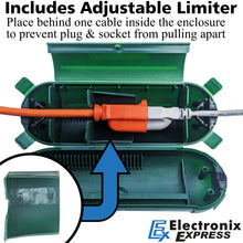 Load image into Gallery viewer, Weatherproof Electrical Extension Cord Cover, Splashproof Outdoor Connection Box Enclosure - Protects Holiday Decorations, String Lights, Power Tools
