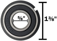 Load image into Gallery viewer, 10 Pack Go-Kart Snap Ring Wheel Bearings, 5/8&quot; ID x 1-3/8&quot; OD (Bearing Number 499502H)
