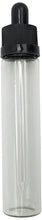 Load image into Gallery viewer, 10 Pack 1 Ounce (30mL) Clear Round Glass Dropper Bottles with Black Tops
