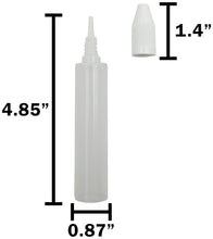 Load image into Gallery viewer, 10 Pack 30mL Translucent Plastic Unicorn Dropper Top Bottles with White Screw-on Tops
