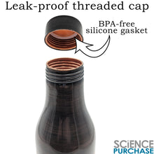 Load image into Gallery viewer, 2 Pack 33 Ounce Pure Copper Water Bottle with Engraved Damask Design, Ayurvedic Benefits
