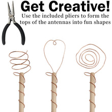 Load image into Gallery viewer, DIY Electroculture Gardening Tool Set - Includes 12 Dowels, 63 Feet Copper Wire, Transplant Trowel, Hand Cultivator Rake, Hand Trowel, and Weed Remover
