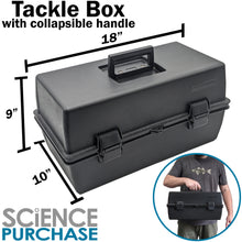 Load image into Gallery viewer, Deluxe Fishing Starter Set - Includes Collapsible Net, Fishing Line, Fish Stringer, Bobbers, Hooks, Lures, Tools, and 3-Tray Tacklebox
