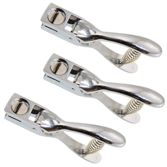 3 Pack of Handheld ID Card Slot Punching Tool PVC Hole Puncher for ID Badge Tag