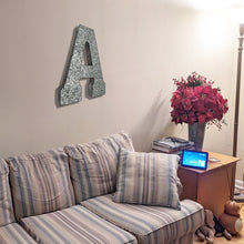 Load image into Gallery viewer, Huge 20&quot; Metal Letter A Wall Décor, Silver with Rusted Edges, Galvanized Wall Mountable Decoration for Country, Mid-Century, or Farmhouse Theme
