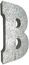 Load image into Gallery viewer, Huge 20&quot; Metal Letter B Wall Décor, Silver with Rusted Edges, Galvanized Wall Mountable Decoration for Country, Mid-Century, or Farmhouse Theme
