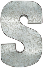 Load image into Gallery viewer, Huge 20&quot; Metal Letter S Wall Décor, Silver with Rusted Edges, Galvanized Wall Mountable Decoration for Country, Mid-Century, or Farmhouse Theme
