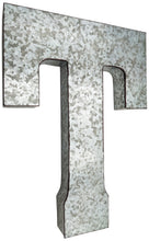 Load image into Gallery viewer, Huge 20&quot; Metal Letter T Wall Décor, Silver with Rusted Edges, Galvanized Wall Mountable Decoration for Country, Mid-Century, or Farmhouse Theme
