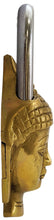 Load image into Gallery viewer, Solid Brass Buddha Padlock with 2 Keys, Beautiful Fully Functional Lock, Sturdy Eye-Catching Shiny Gold Color with Detailed Design
