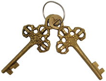 Load image into Gallery viewer, Solid Brass Owl Padlock with 2 Keys, Beautiful Fully Functional Lock, Sturdy Eye-Catching Shiny Gold Color with Detailed Design
