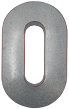 Load image into Gallery viewer, Huge 20&quot; Metal Letter O Wall Décor, Silver with Red Border Edges, Galvanized Wall Mountable Decoration for Country, Mid-Century, or Farmhouse Theme
