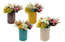 Load image into Gallery viewer, Multicolored Planter Set of 4, Colors - White, Black, Yellow, Blue
