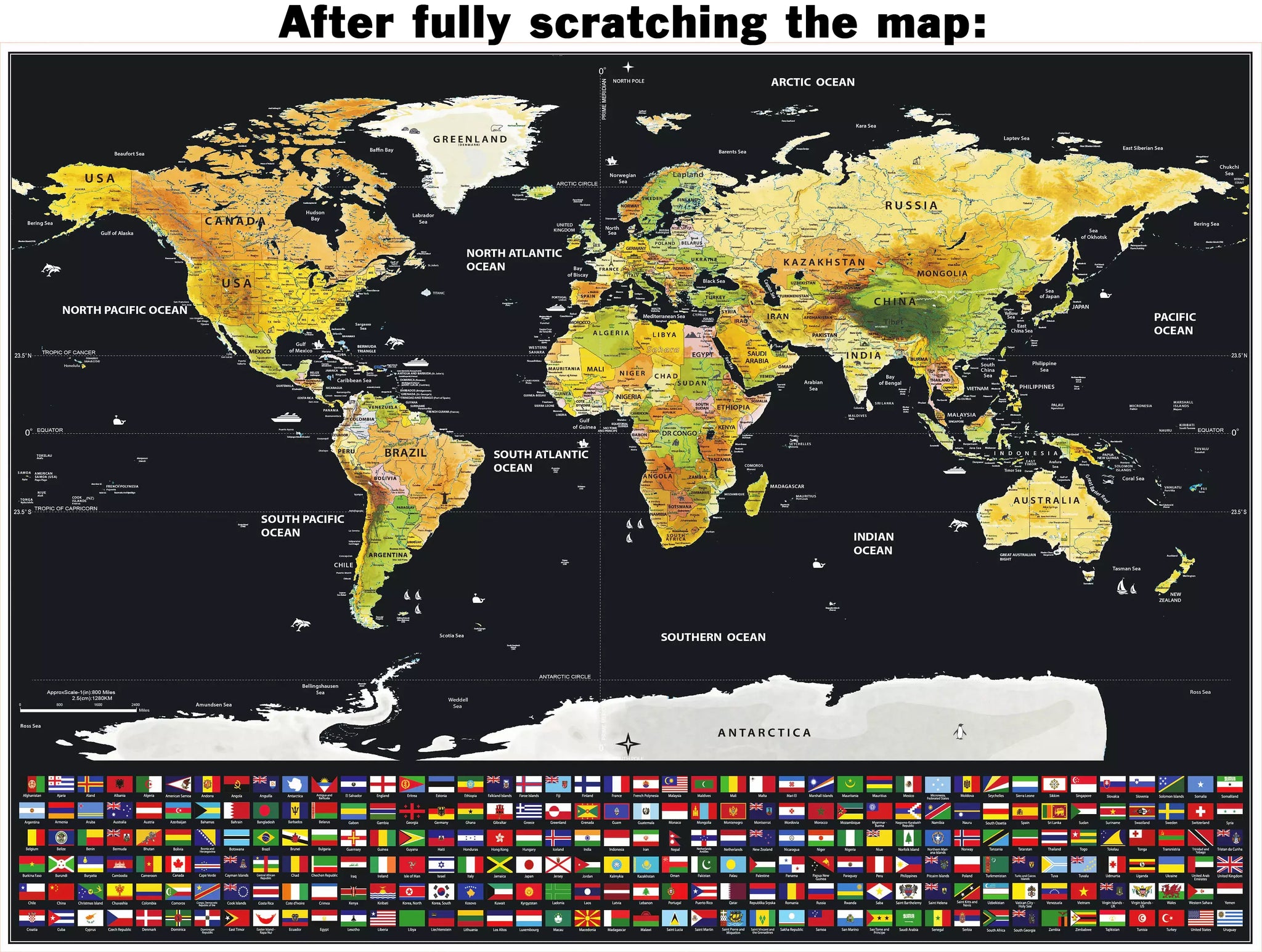 Art Scratch Off World Map For Kids Scratch-Able Map Of The World Map ...