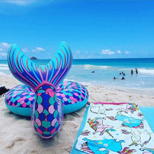 Load image into Gallery viewer, Giant Ride-on Inflatable Mermaid Fin Pool Float Beach Inner Tube (Supports Up to 200 Pounds)
