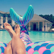 Load image into Gallery viewer, Giant Ride-on Inflatable Mermaid Fin Pool Float Beach Inner Tube (Supports Up to 200 Pounds)

